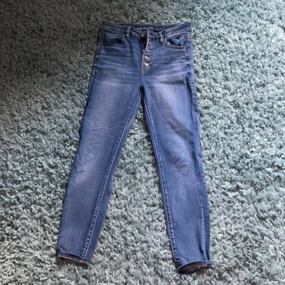 High waisted next level stretch American eagle jeans